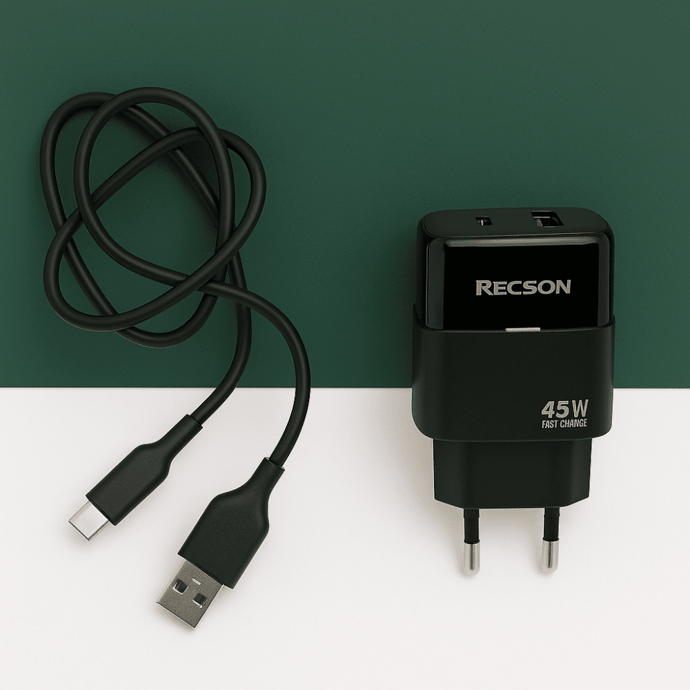 Chargeur Rapide 45w - QC 3.0, Port USB & Type-c 
