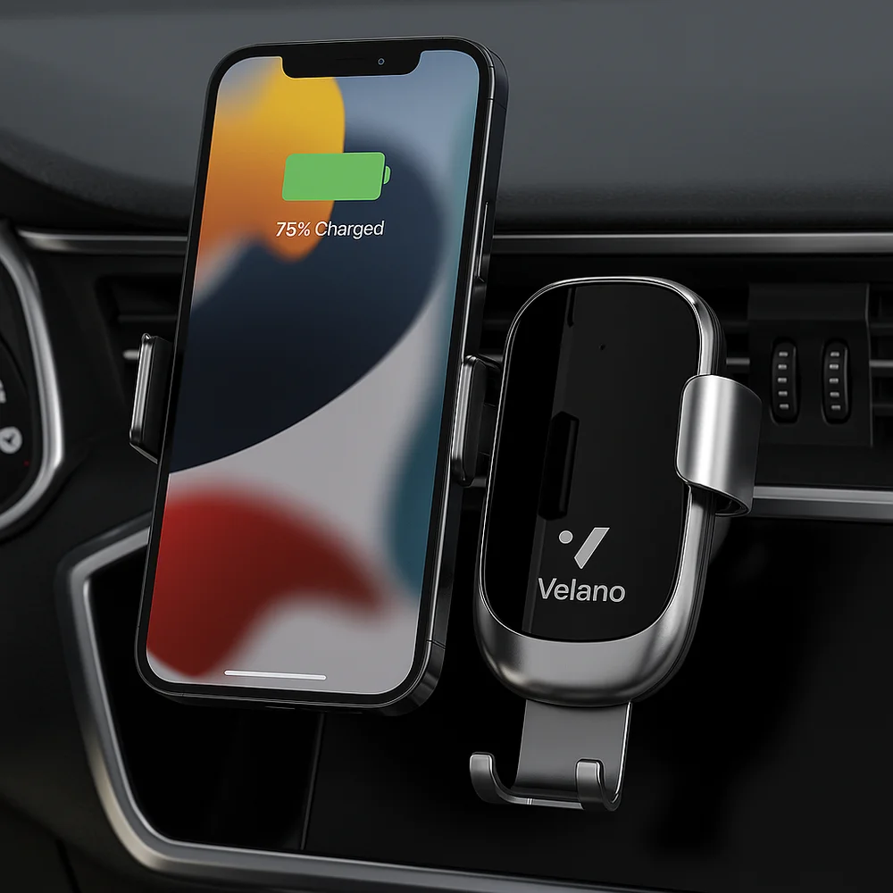 Support telephone voiture VR-04 pour grille d aeration, compact et stable thumbnail 3