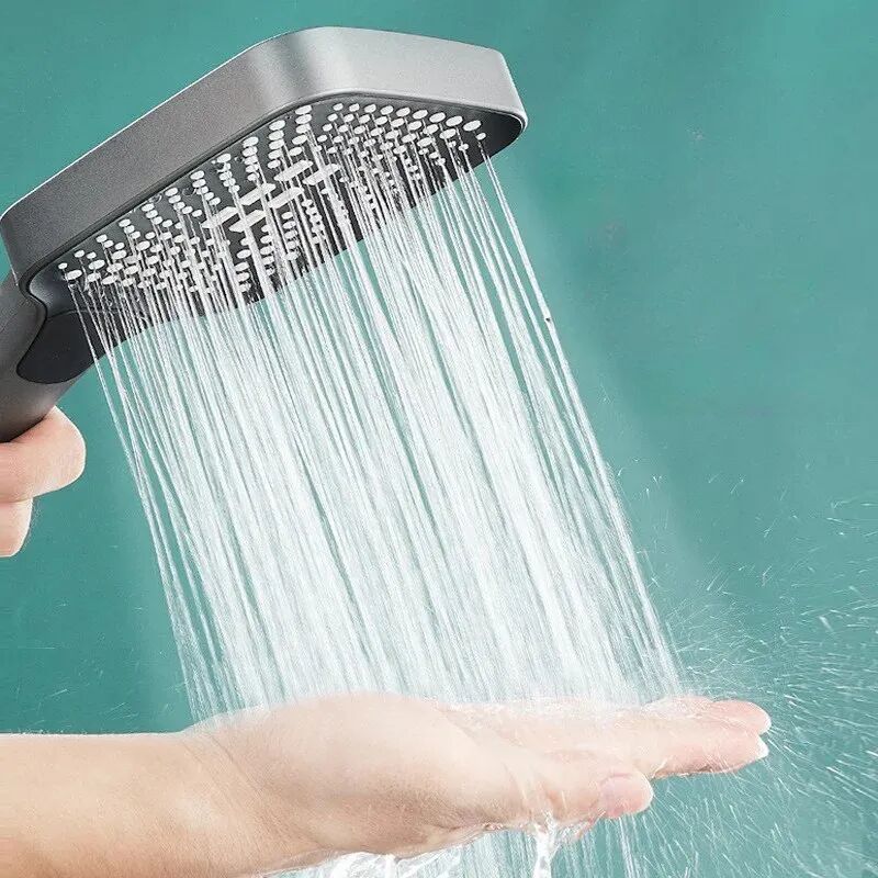 Pomme De Douche De Salle De Bain Avec Tuyau De 1.5m Et Support Mural Argent thumbnail 3