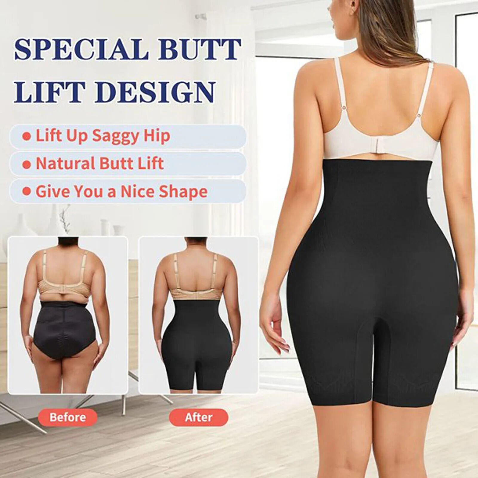 Short Sculptant Taille Haute, Contrôle Du Ventre Pour Femmes  thumbnail 3