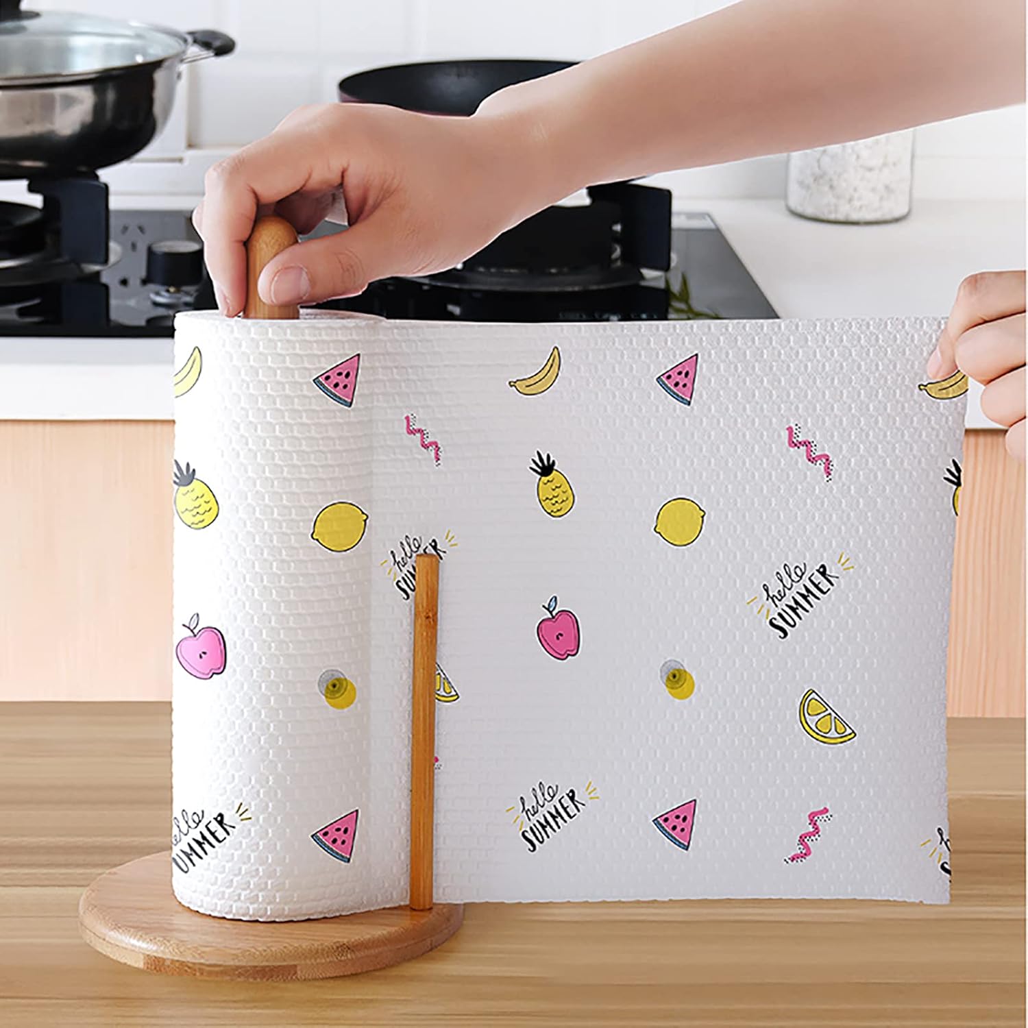 Support Sur Pied Pour Papier Toilette Et Serviettes En Bambou, Modèle Elodie thumbnail 5