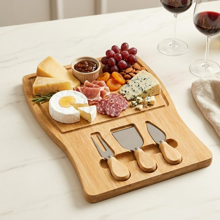 Plateau À Fromage Avec Ustensiles De Découpe