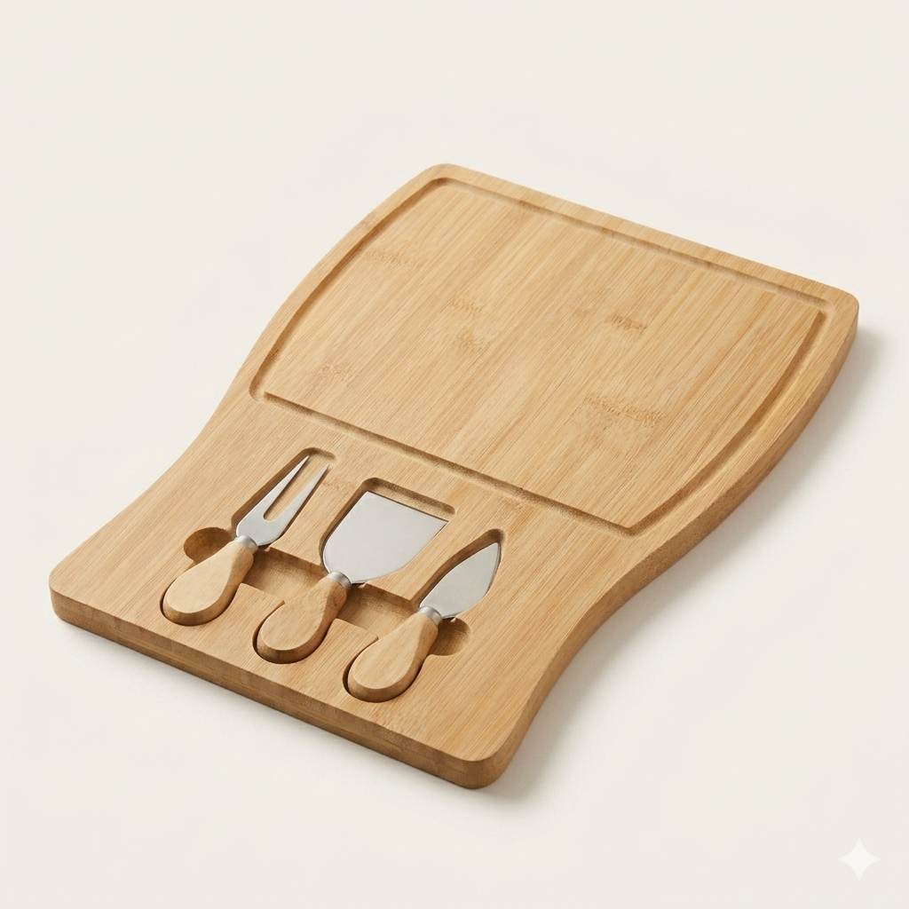 Plateau À Fromage Avec Ustensiles De Découpe thumbnail 4