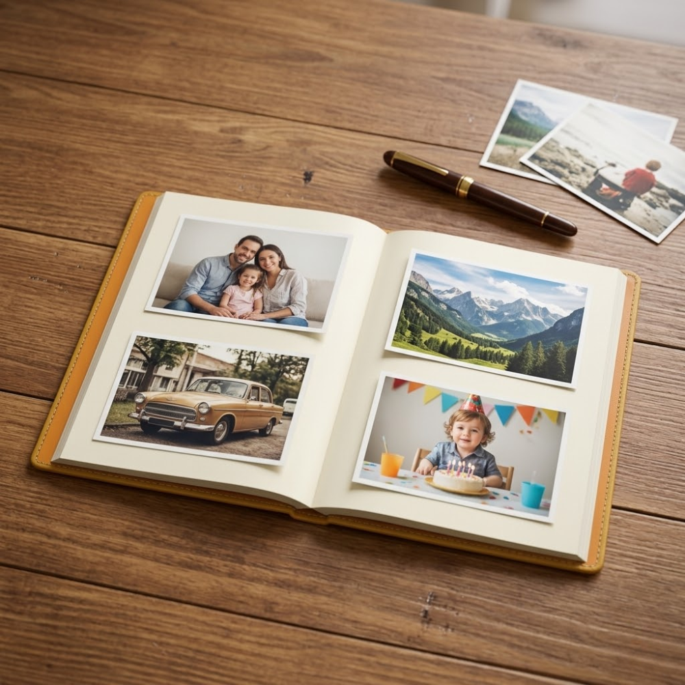 Album Photo - 200 Photos Couverture Cuir Vintage - Couleur Aléatoire thumbnail 5
