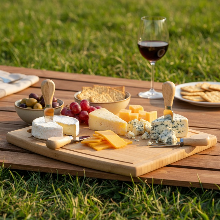 Planche À Fromages Avec Accessoires De Coupe, Plateau Élégant Pour Servir Et Présenter Le Fromage thumbnail 6