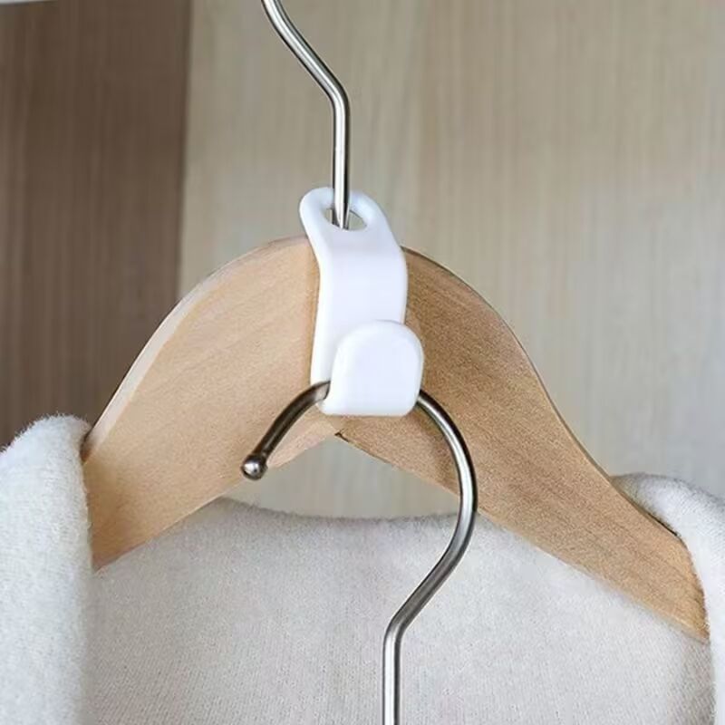 Lot De 10 Crochets Connecteurs Pour Cintres, Organisateur Gain De Place Armoire Vêtements