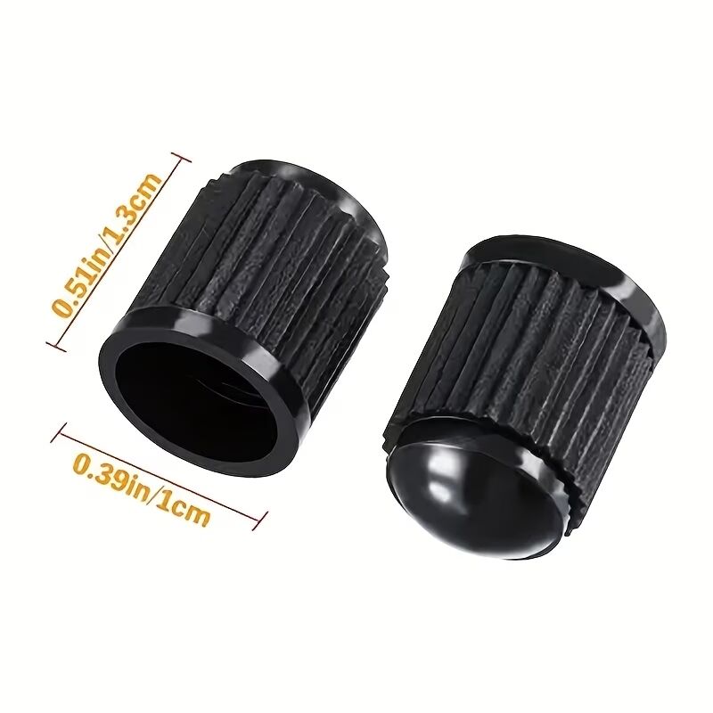 Lot 20 Bouchons Valve Pneu Noirs Universels - Anti-poussière Pour Voiture, Moto, Vélo thumbnail 5