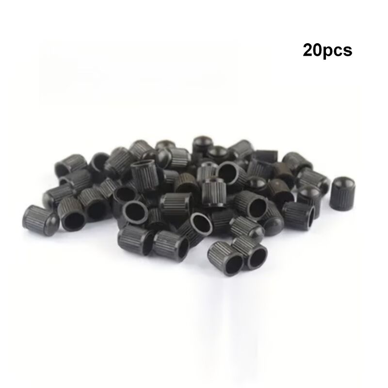Lot 20 Bouchons Valve Pneu Noirs Universels - Anti-poussière Pour Voiture, Moto, Vélo thumbnail 7
