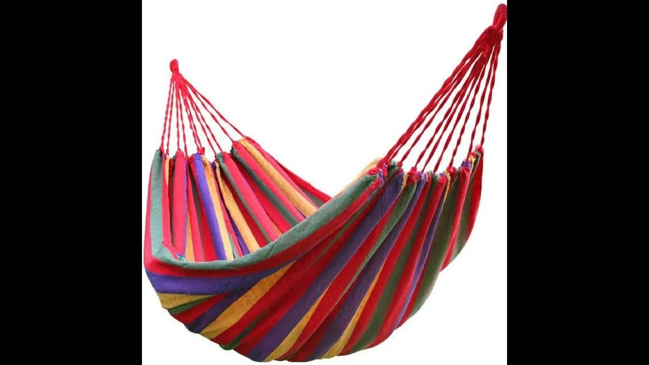 Hamac Pour Camping Pique Nique Lit Suspendu Confortable ( Couleur Aléatoire)