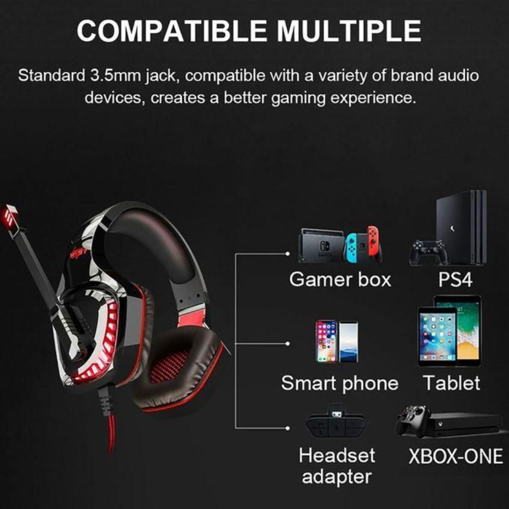 Casque Gamer Gaming Headset Gt97 - Couleur Aleatoire thumbnail 3