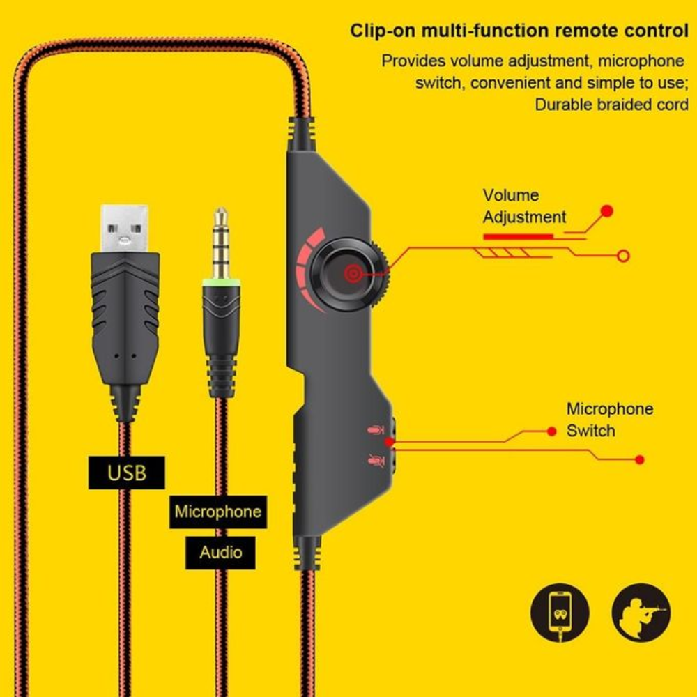 Casque Gamer Gaming Headset Gt97 - Couleur Aleatoire thumbnail 5