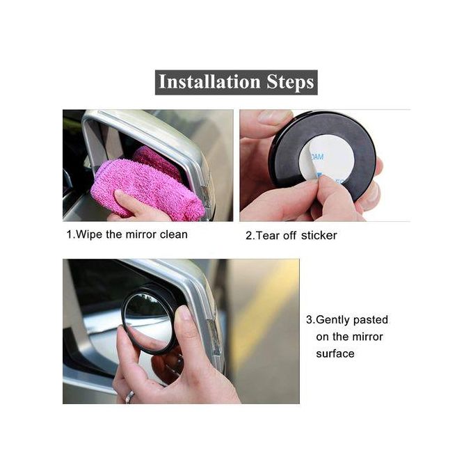 Rétroviseur Convexe À Cadre Rond Pour Angle Mort thumbnail 4