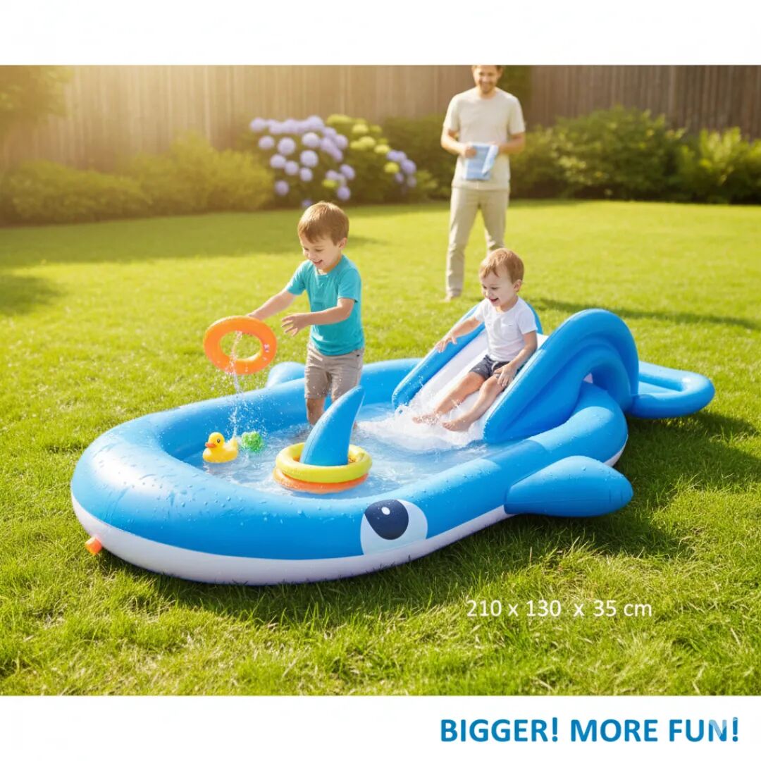 Piscine Gonflable Enfant En Forme De Baleine Interactive