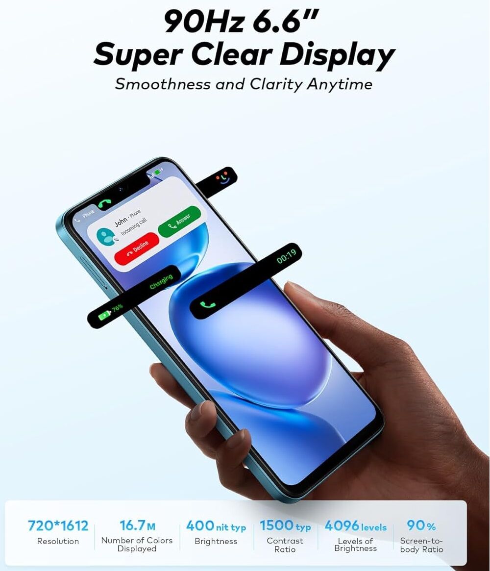 Smartphone A100c 6.6" Ips Tft 64GB of Storage RAM 6 Go  thumbnail 4