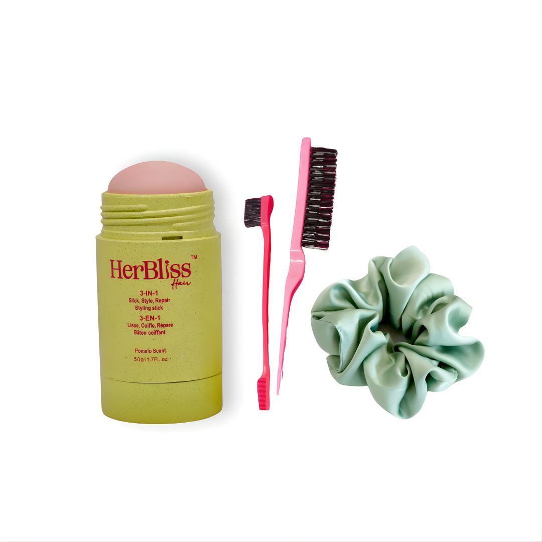 Bâton Coiffant + Brosse À Cheveux + Chouchou En Soie