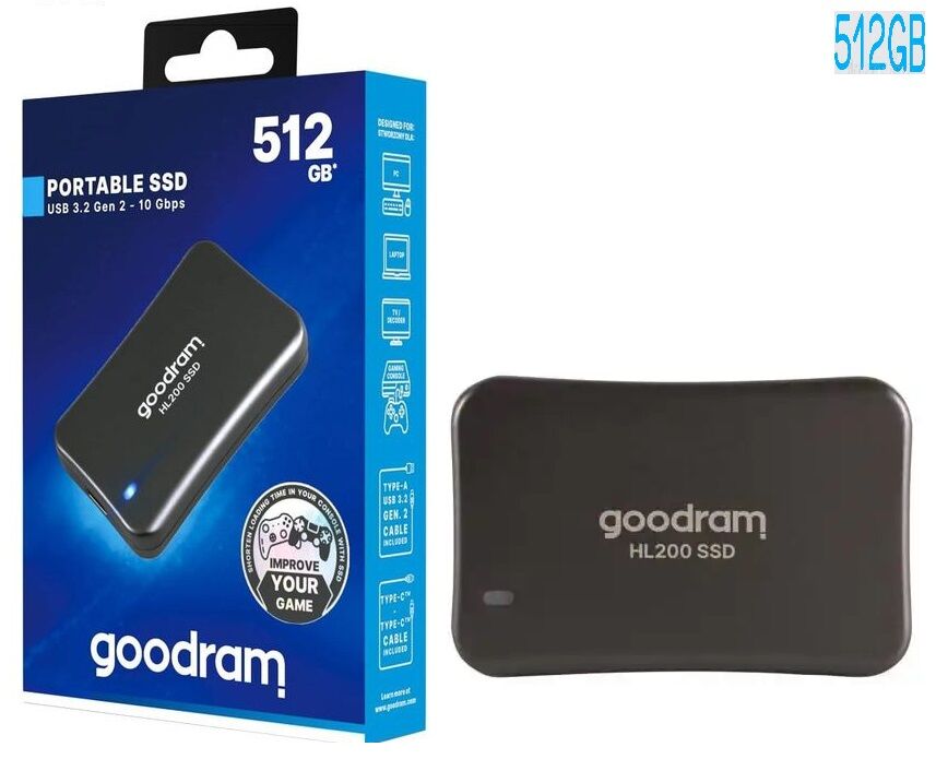 Disque Dur Externe Ssd Usb3.2 Gen 2 Hl200 512gb/go Transfert Rapide
