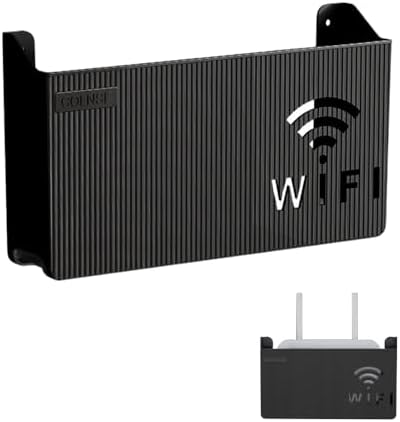 Support Mural Pour Routeur Wifi - Installation Sans Perçage (24.5 X 14 X 6 Cm) thumbnail 6