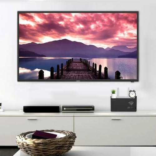 Support Mural Pour Routeur Wifi - Installation Sans Perçage (24.5 X 14 X 6 Cm)