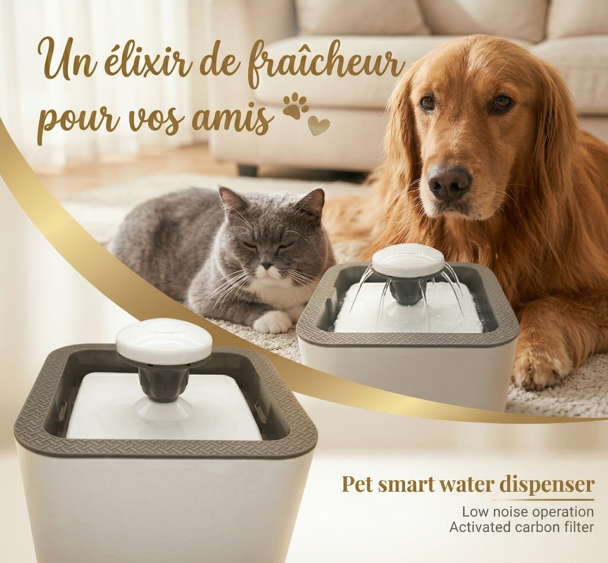 Fontaine À Eau Automatique Silencieuse Électrique Pour Chats & Chiens – Hydratation Saine