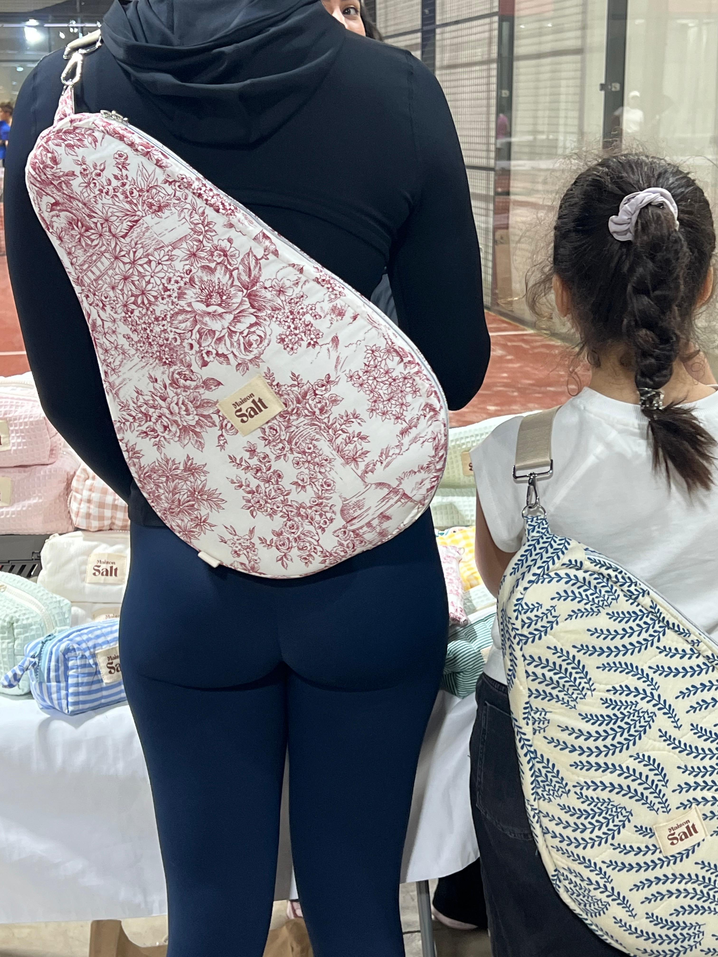 Sac De Raquette Padel (fleurs Bordeaux)