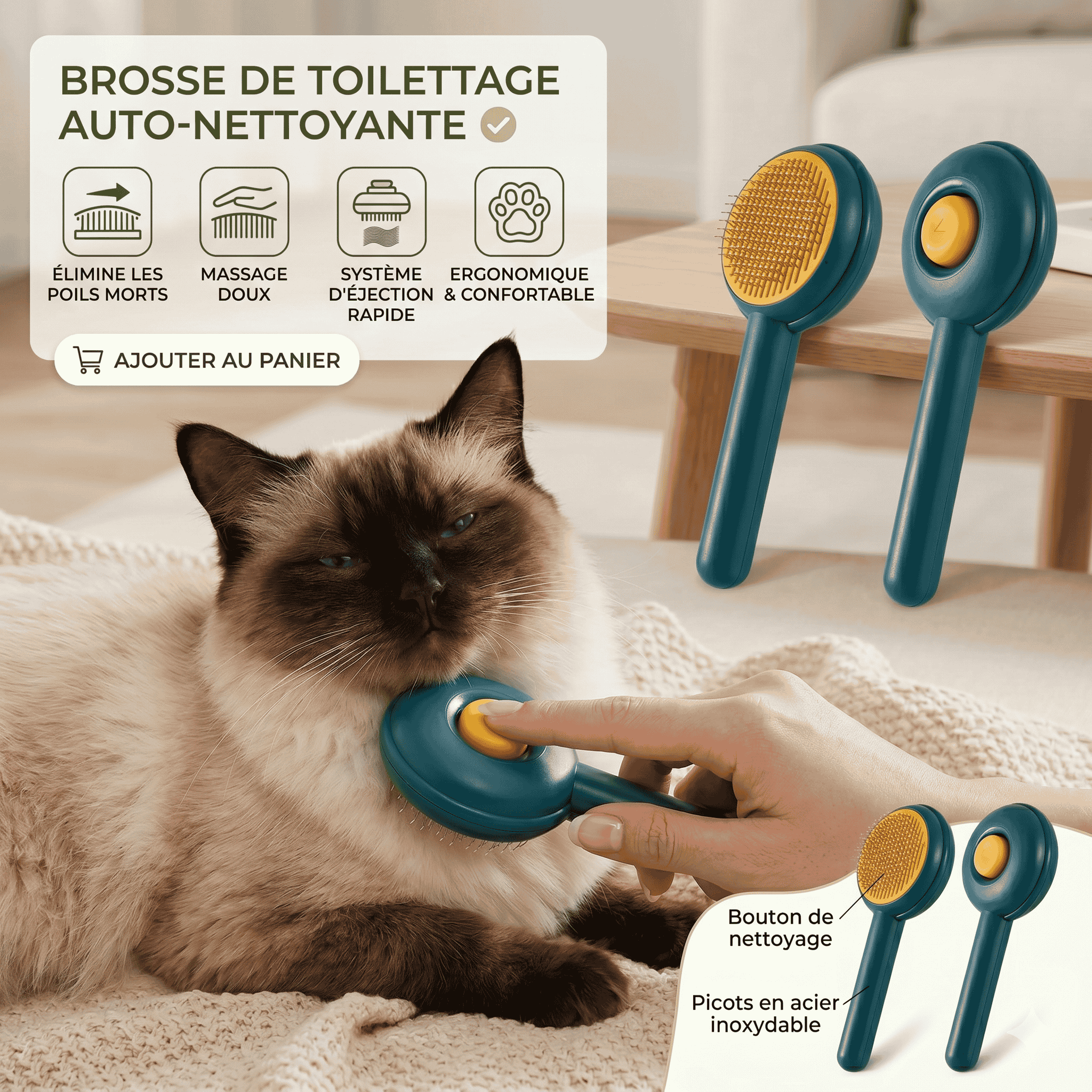 Brosse À Poils Pour Chat Et Chien