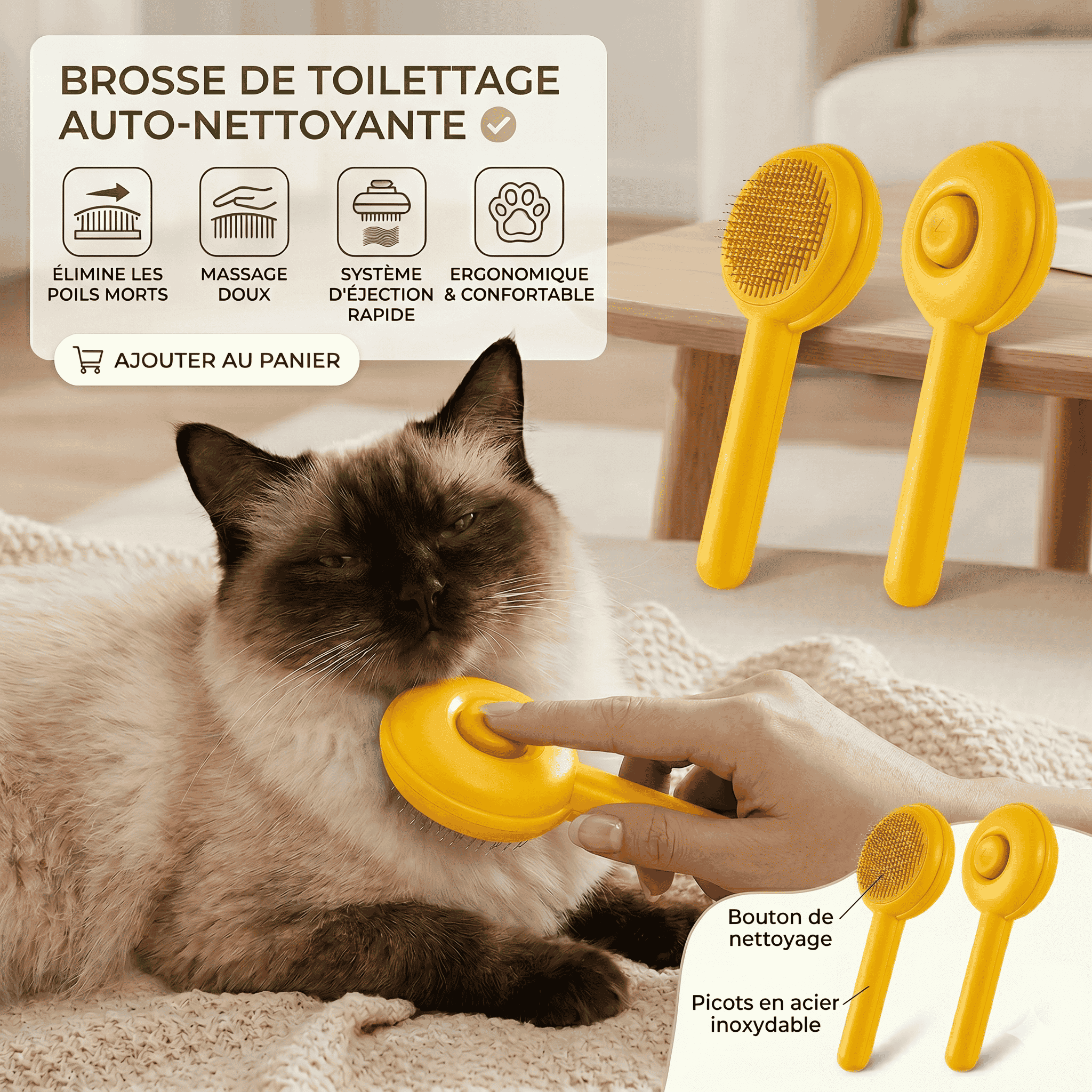 Brosse À Poils Pour Chat Et Chien