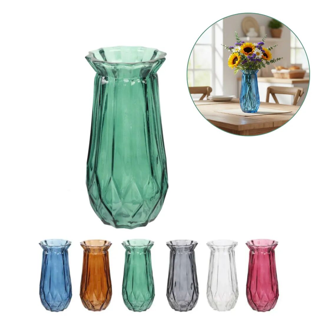 Vase Décoratif En Verre Élégant Pour Décoration Intérieure – Couleur Aléatoire
