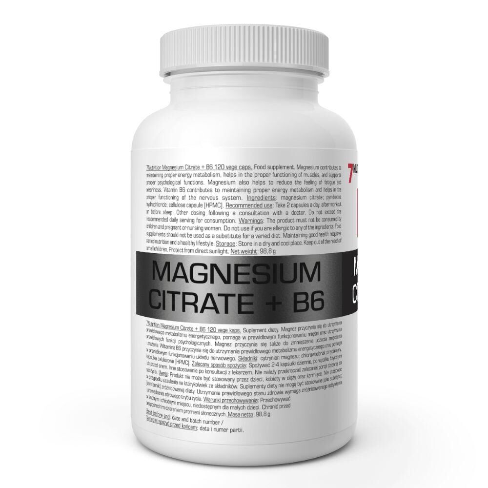 Magnesium Citrate + B6 120 Vege Caps | Énergie & Anti-fatigue | Réduction Stress thumbnail 3