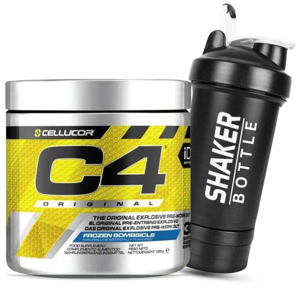 Pack C4 Original 195 G Frozen Bombsicle + Shaker 3 Pcs 450 Ml Noir