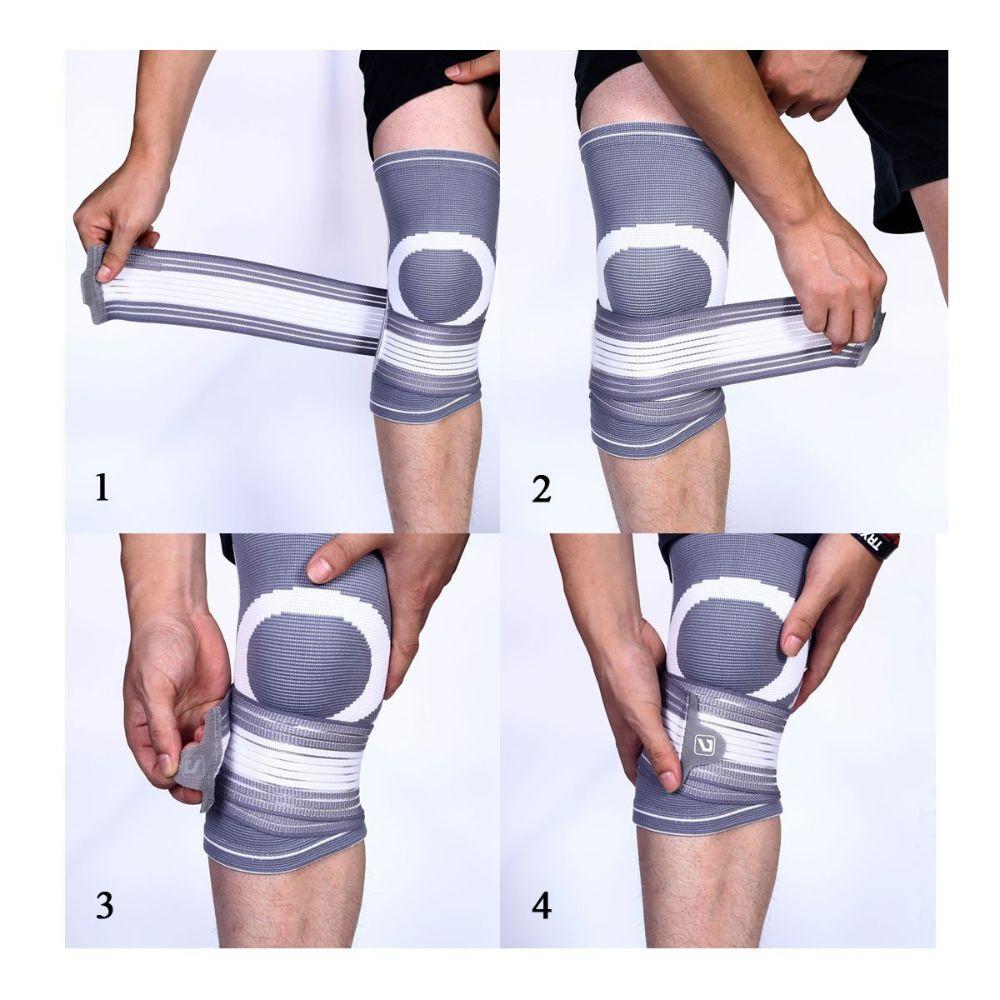 Genouillères Avec Bandage Élastique Réglable Taille L thumbnail 4