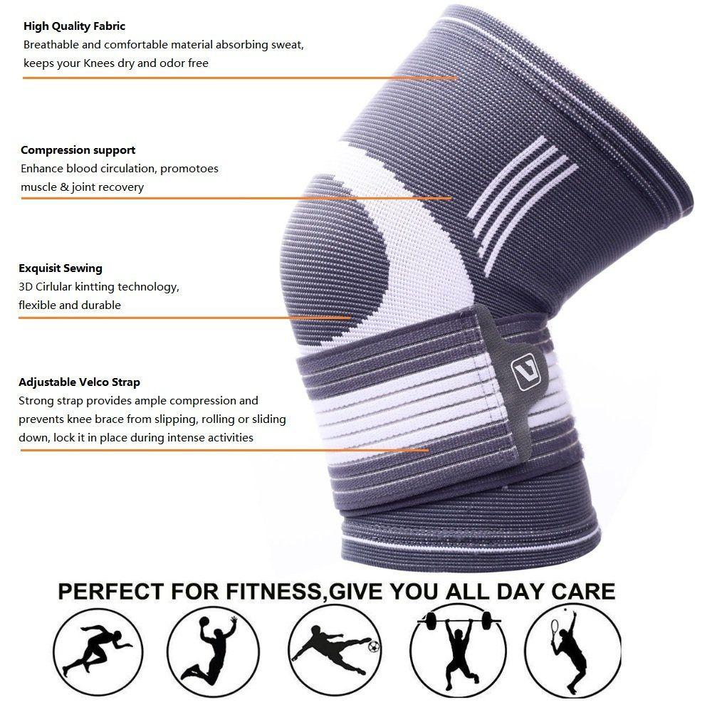 Genouillères Avec Bandage Élastique Réglable Taille L thumbnail 7