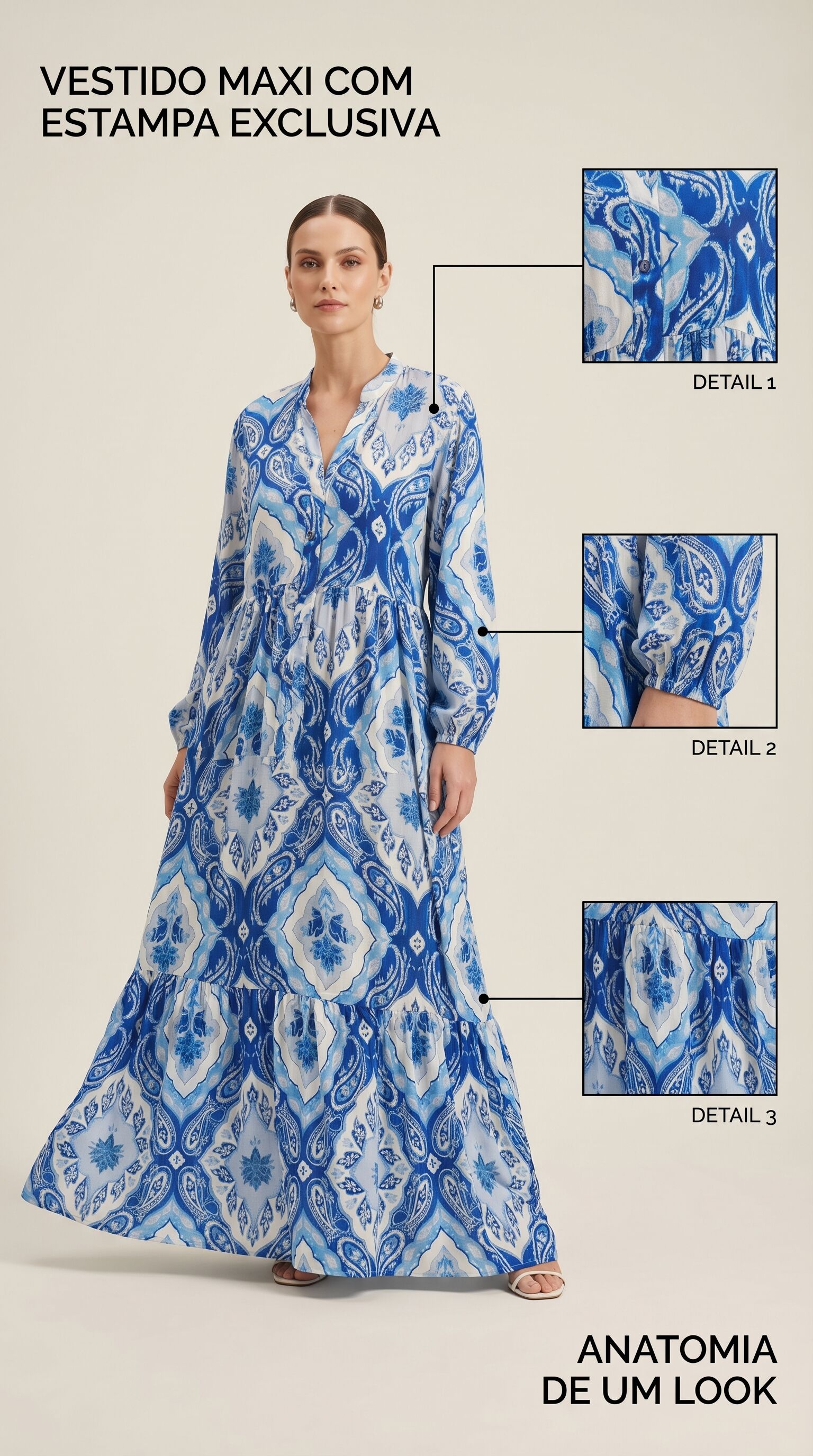 Robe Maxi Fluide À Imprimé Élégant