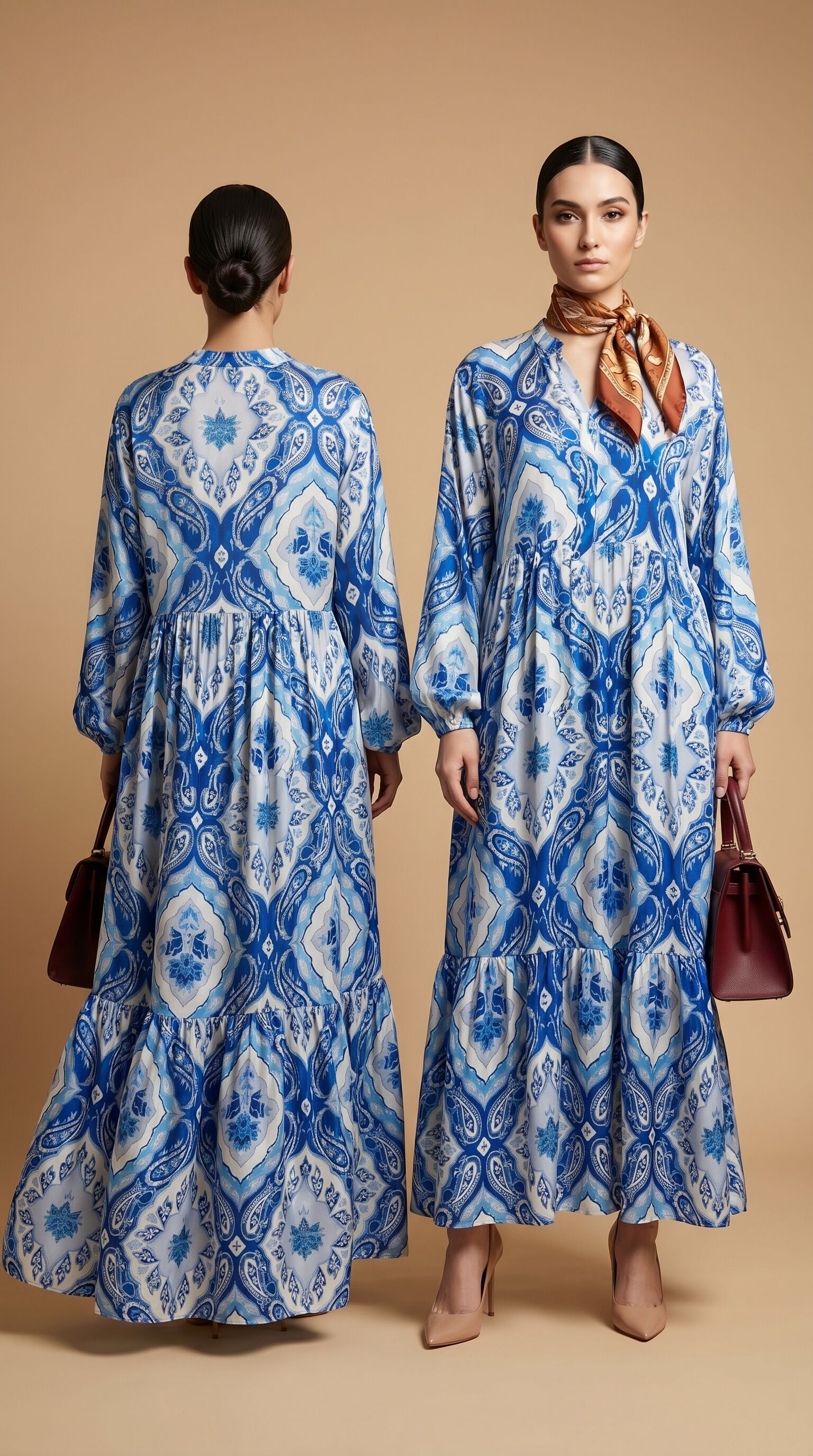 Robe Maxi Fluide À Imprimé Élégant thumbnail 3