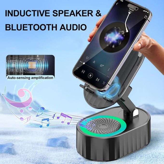 Support De Téléphone Avec Enceinte Et Recharge D’appoint thumbnail 5