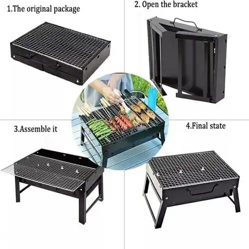 Barbecue Portable Bbq Barbecue Rectangulaire À Charbon