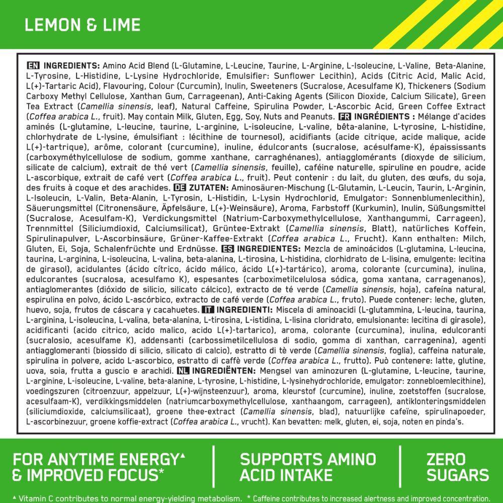 Essential Amino Energy Citron & Lime – Eaa, Bcaa Et Caféine Naturelle thumbnail 5