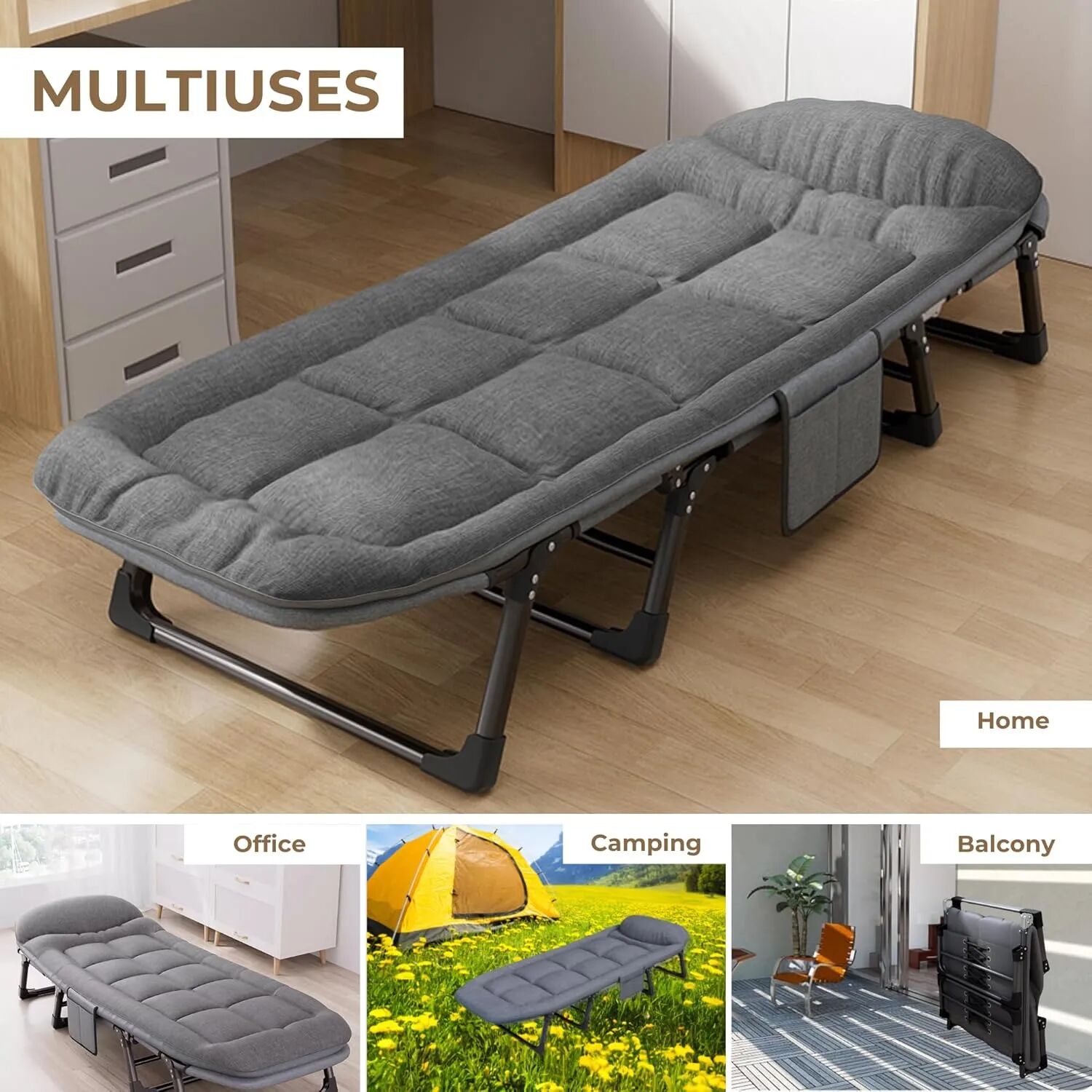 Chaise Pliante D’extérieur Polyvalente – Idéale Pour Plage, Camping, Piscine Et Terrasse thumbnail 8