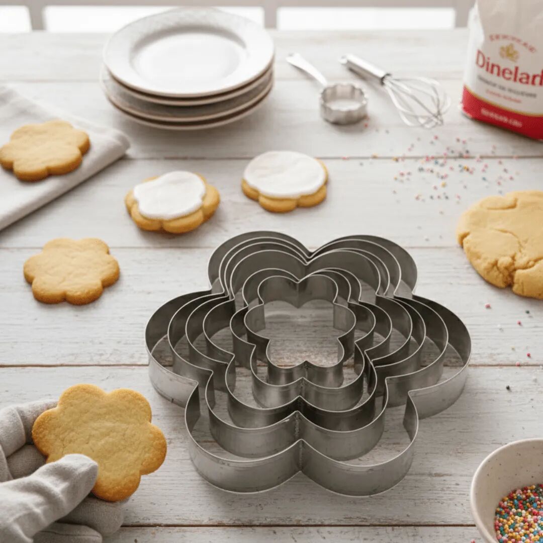 Lot De 7 Emporte-pièces En Forme De Fleur En Acier Inoxydable Pour Biscuits