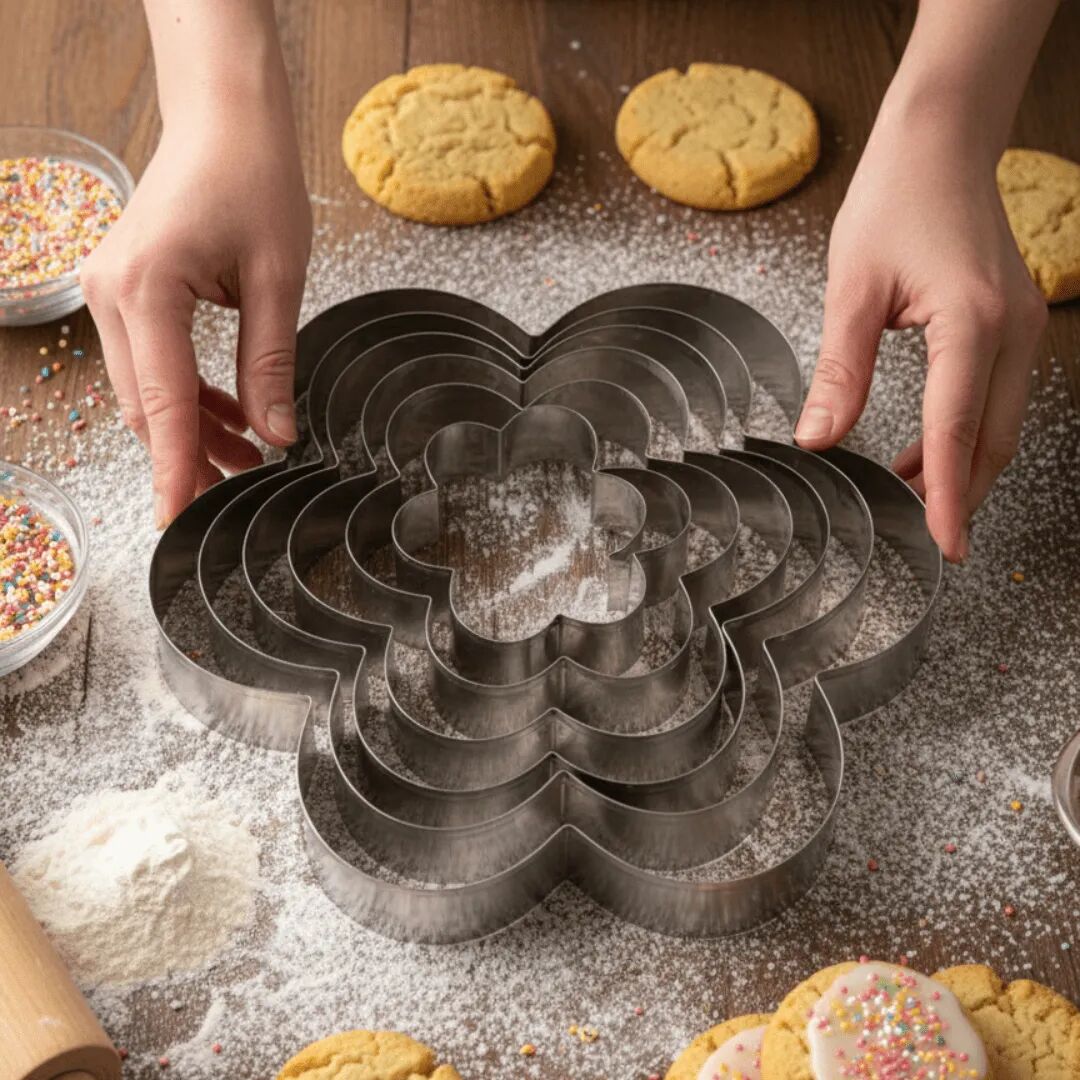Lot De 7 Emporte-pièces En Forme De Fleur En Acier Inoxydable Pour Biscuits