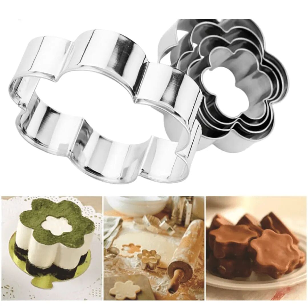 Lot De 7 Emporte-pièces En Forme De Fleur En Acier Inoxydable Pour Biscuits thumbnail 3