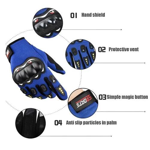 Gants De Moto Respirants Pour Hommes Et Femmes (colleur Aléatoire) thumbnail 6