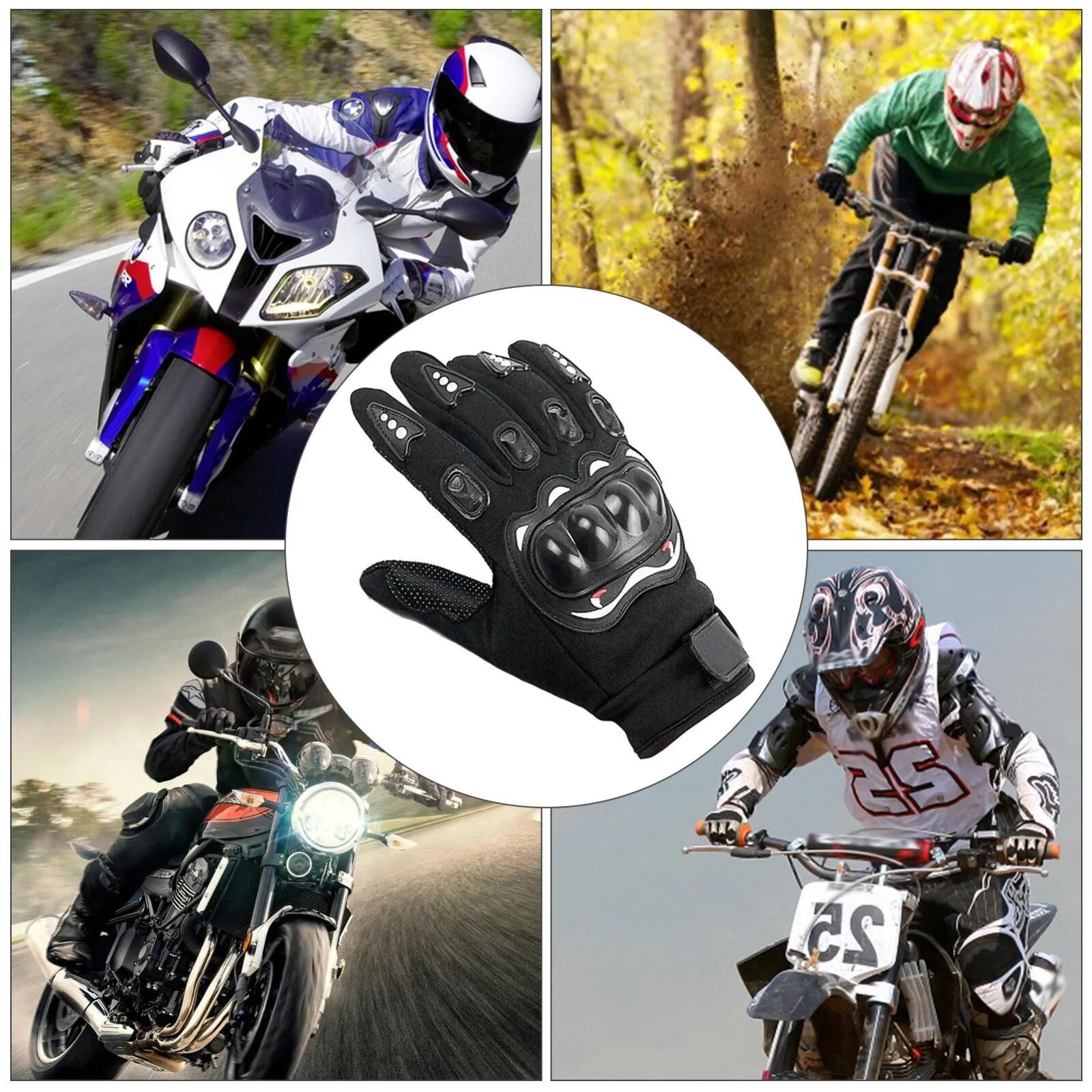 Gants De Moto Respirants Pour Hommes Et Femmes (colleur Aléatoire) thumbnail 7