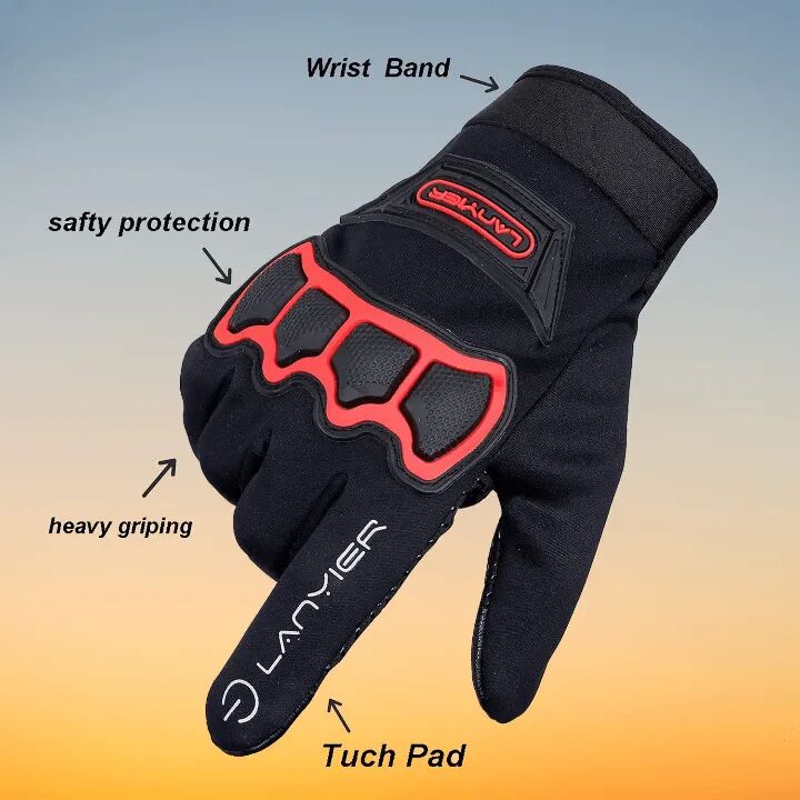 Gants De Moto De Respirants Et Écran Tactile Pour Vélo De Course, Escalade Et Sports (colleur Aléatoire) thumbnail 4