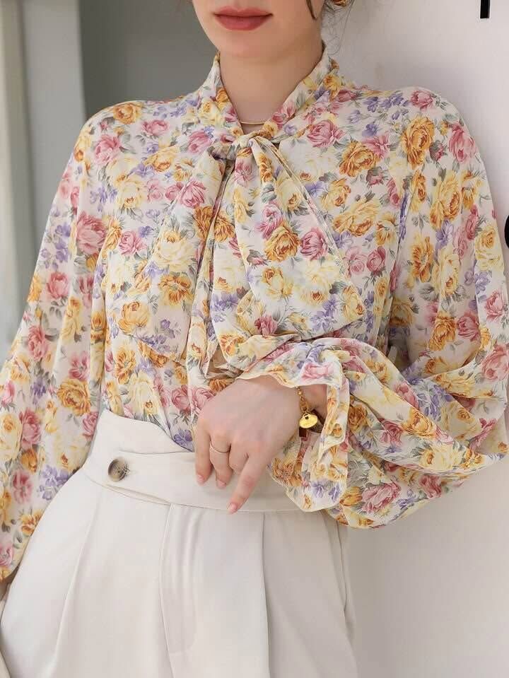 Blouse Fleurie À Noeud thumbnail 4
