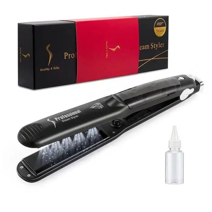 Lisseur Cheveux Vapeur Plaques Céramique Et Tourmaline Température Réglable Couleur Et Design Aléatoires thumbnail 3