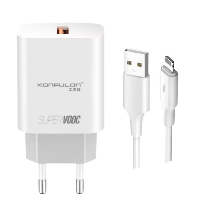 Chargeur Rapide 25w– C87q Avec Câble Iphone