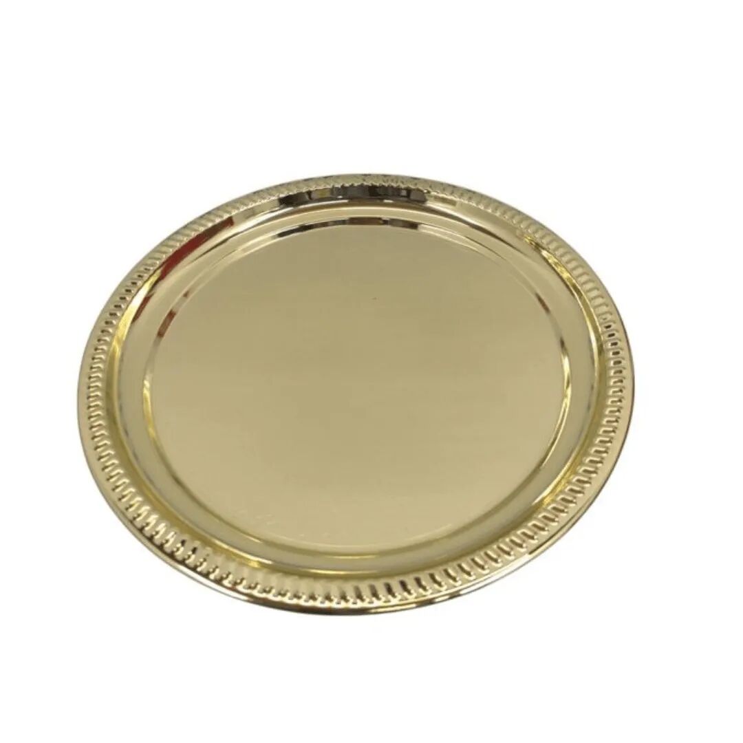 Assiette À Thé En Métal Décoratif, Idéale Pour Les Desserts Et Le Thé.30cm thumbnail 3