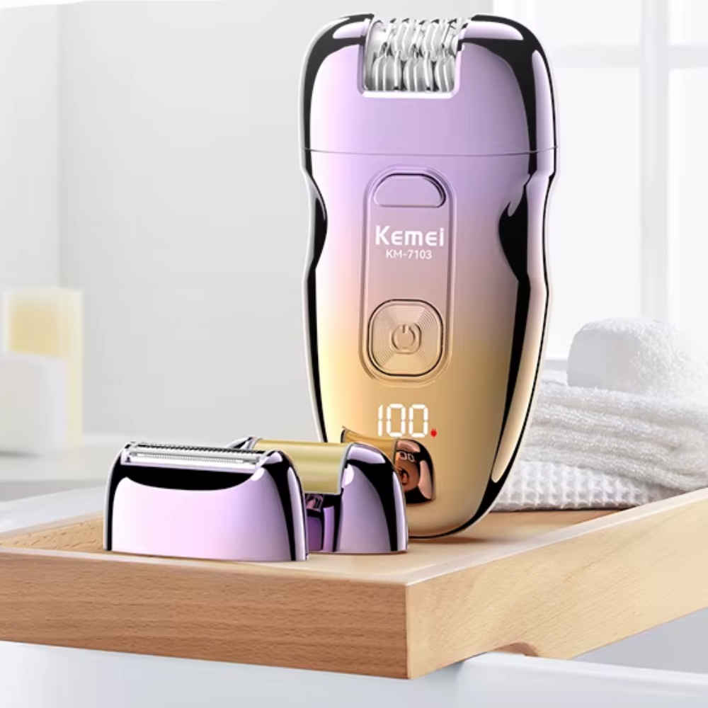 Km-7103 – Épilateur Électrique 3 En 1 Sans Fil Rechargeable