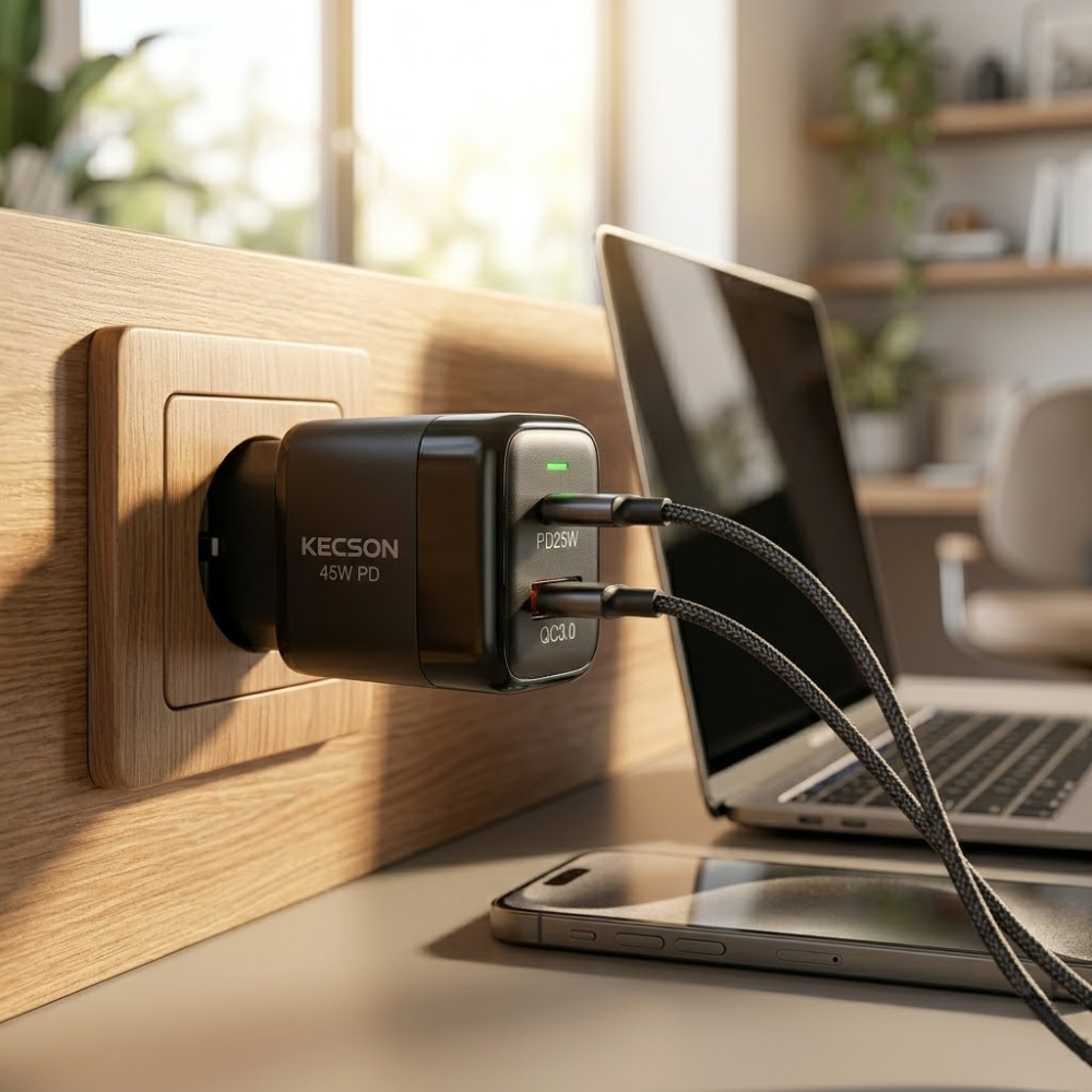 Chargeur Mural Rapide – 45w Avec Câble Micro Usb - Couleur Aléatoire