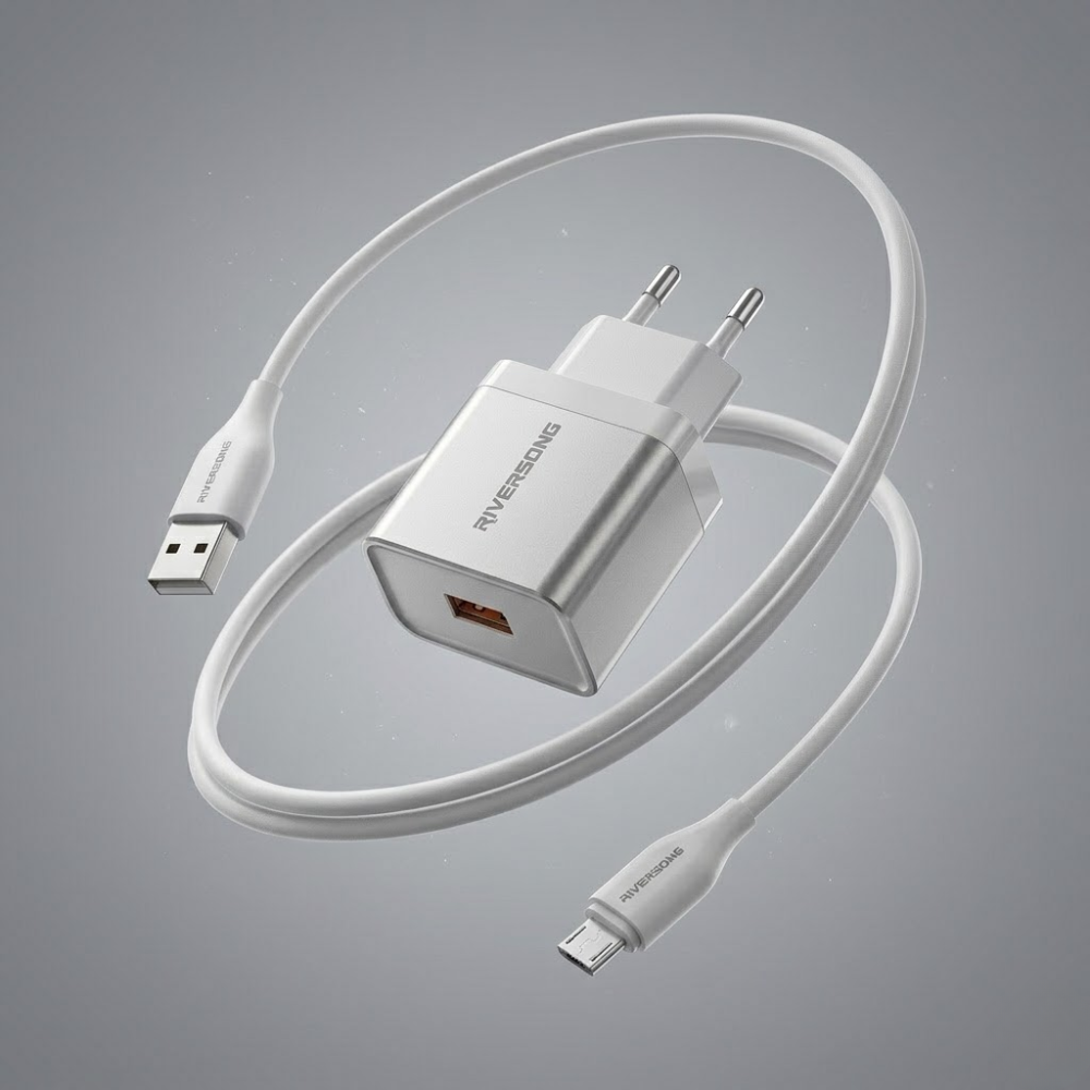 Chargeur Mural Rapide – 18w Avec Câble Micro Usb - Couleur Aléatoire